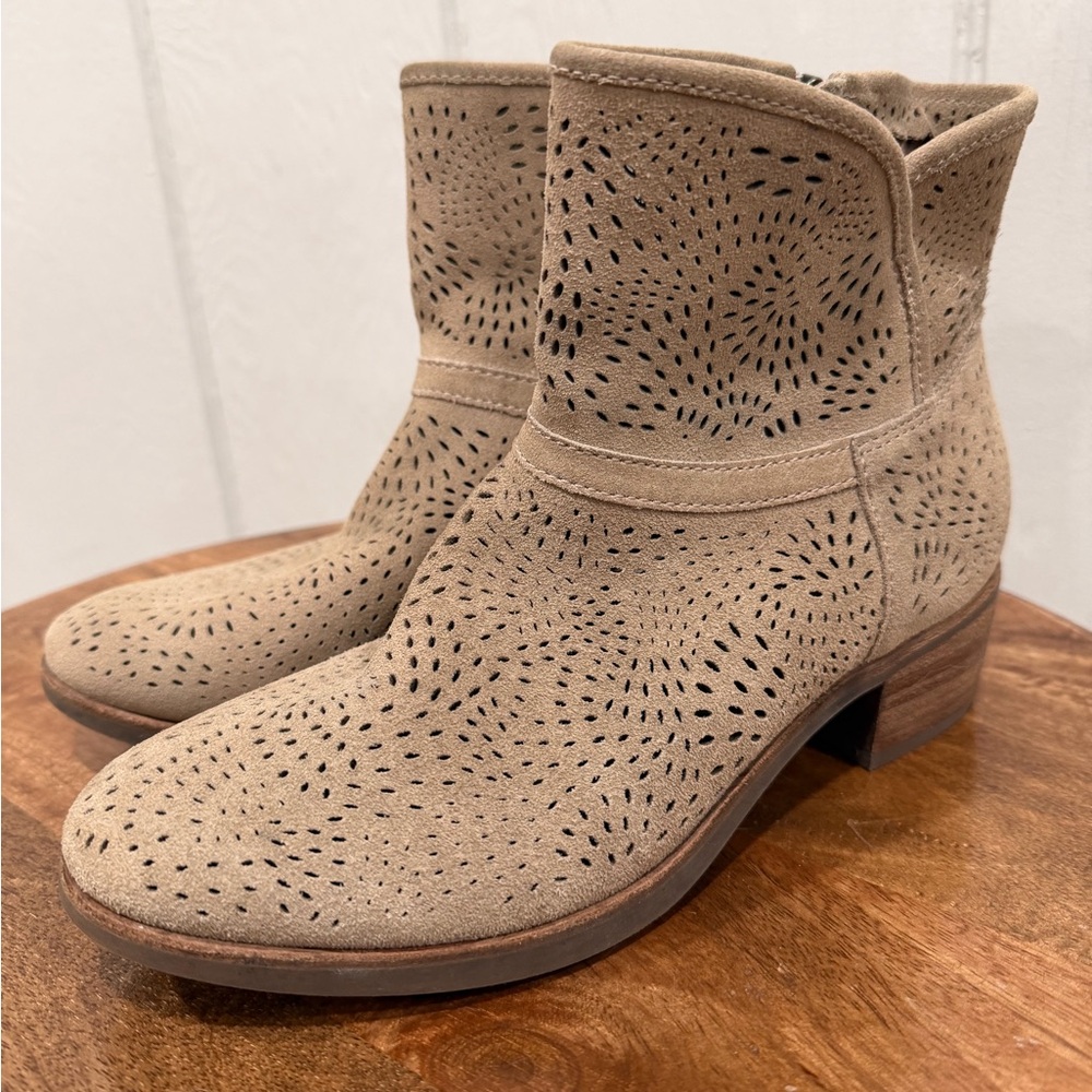 UGG Darling Seaweed Perforated Suede Ankle Boots
